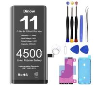 Batterie pour iPhone 11, 4500mAh Batterie de Remplacement Lithium Li-ION Haute Capacité, Batterie Interne pour iPhone 11 pour modèle A2111, A2221, A2223 avec Kit d'Outils de Remplacement