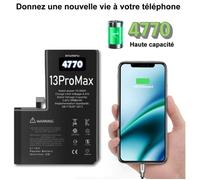 Batterie pour Iphone 13 Pro max 4770mAh Remplacement Batterie Interne Haute Capacité