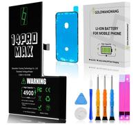 Batterie pour iPhone 14 Pro Max,4900mAh de Haute Capacité,Compatible avec A2651/A2893/A2894/A2895/A2896,0 Cycles,Kit de Réparation