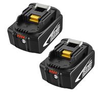 Batterie pour Makita 18 V 5,5 Ah Exemoro 2Pack BL1860B BL1860 BL1850B BL1850 BL1840B BL1830B BL1845 196399-0 196673-6 LXT-400 avec écran LED (2 x 18V 5,5ah Noir)