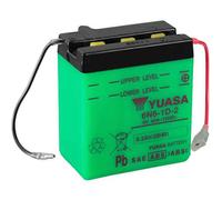 Yuasa Batterie moto 6N6-1D-2 pour Kawasaki 125 KH 1977-1981 6V 6Ah sans pack acide