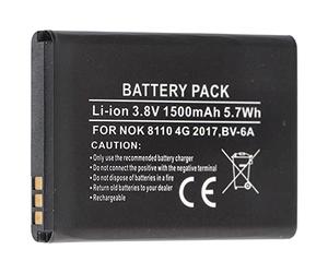 Batterie pour Nokia 8110 4G 2017, BV-6A, Li-ION, 3,8 V, 1500 mAh, 5,7 Wh