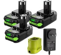 Batterie pour outils sans fil Ryobi, tension 18V, capacité 3800mAh, 3 batteries 1 chargeur