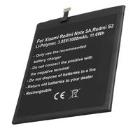 Batterie pour Redmi Note 5A/S2 Li-Polymer 3,85V 3000mAh 11,6Wh