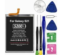 Batterie pour Samsung Galaxy S21 avec 5200 mAh haute capacité | Cellule haute capacité améliorée 2026, puce intelligente de qualité supérieure pour une plus longue durée de vie, sécurité