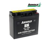 Batterie pour tracteur tondeuse Arnold 5032-U3-0010 12V 20Ah Batterie pour votre tracteur tondeuse prête à l'emploi, 12-20 SLA.