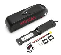 Batterie pour vélo électrique 36 V/48 V 13 Ah/15 Ah/17,5 Ah/18 Ah, Batterie Lithium-ION pour vélo électrique avec Socle de Chargeur pour Moteur 36 V/48 V 250 W 350 W 500 W 750 W 1 000 W (48V 15AH)
