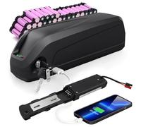 Batterie pour Vélo Électrique 48 V 13 Ah/15 Ah/20 Ah, Batterie Li-ION avec Chargeur Et BMS, Batterie pour Vélo Électrique Pliable avec Plaque De Base À 4 Broches Et Port USB 48V,20Ah