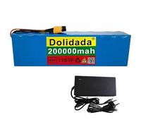 Batterie pour Vélo Électrique 48 V 200 Ah avec Protection BMS, Batterie Lithium-ION pour Vélo Électrique, avec Chargeur 54,6 V 2 A XT60