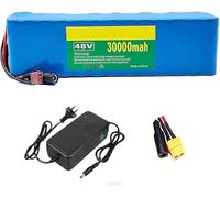 Batterie Pour Vélo Électrique 48 V 30 Ah Avec Chargeur 54,6 V 2 A. Batterie Lithium Pour Moteurs De Vélo Électrique De 200 W À 1000 W. 48V 30Ah,XT60+JST