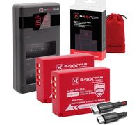 Batterie Pro NP-W126s NP-W126 - Série MaxProtect V1 (2 x / 1140 mAh) avec capteur NTC Actif et boîtier de Protection V1 - Charge avec 1000mA PD-MaxPerformance USB-C (1619572)