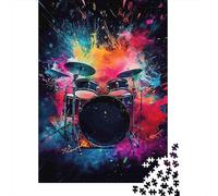 Batterie Puzzle 1000 Pièces pour Adultes Art Abstrait Coloré Jeu de Puzzle 1000 Pièces Relaxant Décoration Maison Cadeau 70x50cm/1000pcs