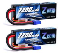 Batterie RC Zeee 2S Lipo 7200mAh 7,4V 120C Hardcase EC5 - 2pcs