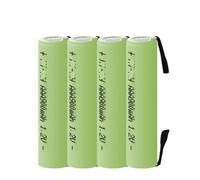 Batterie Rechargeable 1.2V AAA 900mah Cellule Green Shell avec des onglets de soudage, Compatible avec Philips. Rasoir électrique Rasoir Brosse à Dents(X4)