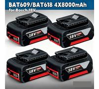 Batterie rechargeable 18V 8.0ah pour Bosch 18V 6.0AH, batterie de secours portable de remplacement GBA GSR GSB BAT618 BAT609 BAT620 8.0ah-2pcs