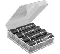 Batterie rechargeable 3.7V Flat Top, 20A 3400mAh Batterie Li-ion à haut drainage avec chargeur USB pour lampe torche, phare,...