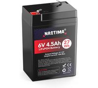 Batterie Rechargeable 6V 4,5Ah LiFePO4 avec Protection BMS et Cycle Profond 2000,adaptée aux Kits de Éclairage Électrique de Secours,Voitures Jouets pour Enfants,Bateaux à Moteur,Camping
