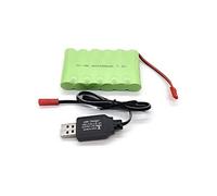 Batterie Rechargeable 7.2V 2400mAh Ni-MH AA pour Véhicules RC Compatible avec WLtoys K989, DJI Tello Haute Capacité, Longue Durée Câble USB Inclus,