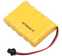 Batterie Rechargeable 700mAh AA NI-CD 6V pour Jouets, Power Bank Compatible Modèles RC, Amewi, Jamara Léger, 81g, 71x51x14mm, Jaune Jaune G