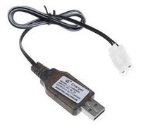 Batterie Rechargeable 9.6V Ni-MH Ni-CD 200mA avec Chargeur USB DC 5V Adaptateur pour Télécommande de Voiture RC, Bateau, Char Câble de Charge pour Radiocommande, Noir Noir G