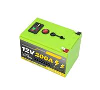 Batterie rechargeable à cycle profond 12 V LiFePO4 200 Ah | Batterie solaire intégrée BMS Lithium 200000mAhpour roues électriques, scooters(12E 200Ah Battery)