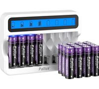 Batterie rechargeable AA 3000mWh Li-Ion, décharge maximale 2000mA, recommandations de stockage en toute sécurité, 16 pièces Batterie SET, 15V