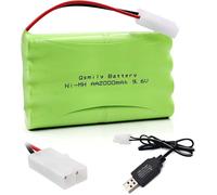Batterie rechargeable AA - YUNIQUE GREEN-CLEAN-POWER - 9.6V 2000mAh - Connecteur Tamiya - Câble USB