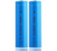Batterie Rechargeable Au Lithium 3,7 V, Batteries Rechargeables 2200 MAh, Utilisées pour Les Lampes Solaires, Les Guirlandes Lumineuses, Les Télécommandes, Les Lampes De Poche,2 Pièces