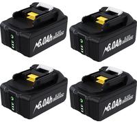 Batterie rechargeable au lithium-ion, capacité de 6,0 Ah, caractéristiques de sécurité améliorées, 6.0ah-4pcs