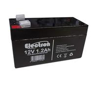 Batterie Rechargeable au Plomb 12 V 1,2 Ah Attache faston 4,8 mm pour alarmes antivol sécurité vidéosurveillance