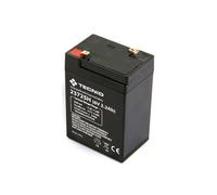Batterie Rechargeable au Plomb 6V 3,2 Ah. Idéale pour Les Lampes de Secours, Les onduleurs (UPS), Les systèmes d'alarme. Connecteurs Faston, Noir.