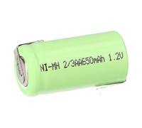 vhbw Batterie Remplacement pour 2/3AA pour modéle RC (650mAh, 1,2V, NiMH, Vert)