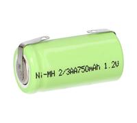 Batterie Rechargeable Cellule 1,2V 750mAh 2/3AA Avec U Queue de Soudure Nimh