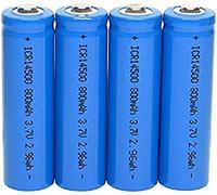 Batterie Rechargeable De Taille D'aa De Batterie De 3.7V 14500 LiFePO4 800mAh 4 pour des Lumières Solaires