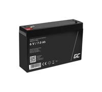 Batterie rechargeable GreenCell AGM 6 V 7 Ah au plomb-acide gel Cycles sans entretien Batterie VRLA Scellée Résistante