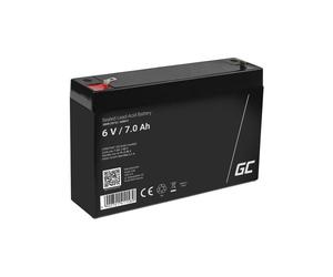 Batterie rechargeable GreenCell AGM 6 V 7 Ah au plomb-acide gel Cycles sans entretien Batterie VRLA Scellée Résistante