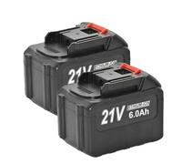 Batterie Rechargeable Li-ION 21V 6000mAh, Compatible avec Makita, perceuse sans Fil/clé à molette/Tournevis/scie Circulaire(2pcs)