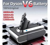 Batterie rechargeable Li-ion pour aspirateur Dyson V6 DC58 DC59 DC61 DC62 DC74 SV09 SV07 Absolute, 6,8 Ah/9,8 Ah, 21,6 V V6 12800MAH