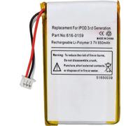 Batterie rechargeable Li-Polymer, 3,7V 850mAh, compatible avec iPod Classic, 616-0159 10pcs