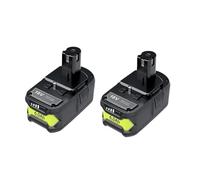 Batterie Rechargeable Lithium-ION 6 Ah, Compatible avec RYOBI P108, Batterie 18 V One Plus, Batterie for Outils Électriques Lithium-ION 18 Volts P104 P107 RB18L50 RB18L20 P108(2 Battery)