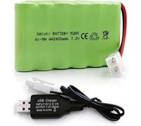 Batterie rechargeable Ni-MH AA 7,2 V 2400 mAh avec câble de charge (fiche KET)