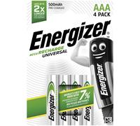 Batterie Rechargeable NiMH AAA Energizer E301375700 Universelle 500 mAh 4pc