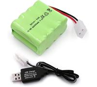 Batterie rechargeable NiMH - YUNIQUE GREEN-CLEAN-POWER - 9,6 V 2400 mAh - Connecteur Tamiya - Câble USB inclus