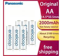Batterie rechargeable Panasonic Eneloop originale AA AAA 1,2 V 1900 mAh 800 mAh pré-chargeée NiMH, adaptée aux lampes de poche, appareils photo et jouets AA 20PCS AAA 20PCS