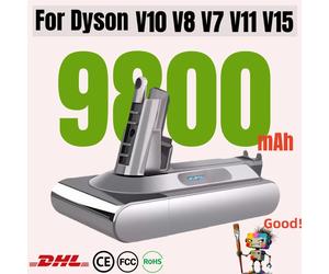 Batterie rechargeable pour aspirateur Dyson V10 V8 V11 V15 V7 série SV07 SV09 SV10 DC62, nouveauté 100% V11(V15)12800mAh x2