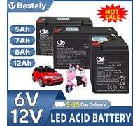 Batterie Rechargeable pour voitures jouets 6V/12V, pour jouets électriques pour enfants, haute capacité 5ah/7ah/8ah/12ah, motos et poussettes pour bébés 6V 12Ah Battery