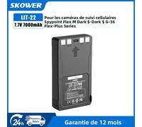 Batterie rechargeable SKOWER 7000mAh Lit-22 pour caméras de surveillance cellulaires SPYPOINT Flex-M Flex G-36 Flex-Plus Flex-S Flex-Dark 4 Batteries