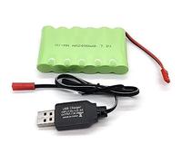 Batterie rechargeable - YUNIQUE FRANCE - 7.2V 2400mAh - Ni-MH - Connecteur JST - 6 cellules AA
