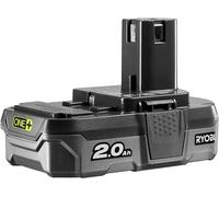 Ryobi Batterie RB18L20 18 V 2,0 Ah ONE+ – Indicateur de charge – Compatible avec les outils ONE+