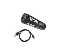 Ryobi - Batterie USB Lithium 4V 2,0 Ah Compatible avec la Gamme USB Lithium et utisable en Tant Que Batterie Externe, livrée avec Son câble USB-C - RB420